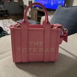 Marc Jacobs The Leather Mini Tote in Petal Pink